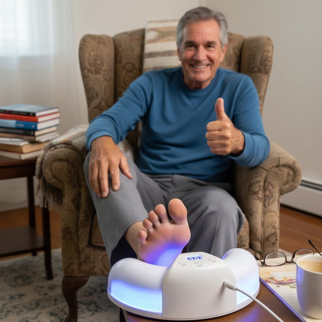 Before and after nail treatment